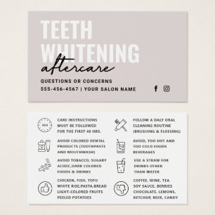 Any Colour Teeth Whitening Aftercare Instructions
