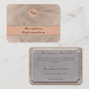 Any Colour Tulle Fabric reception information Enclosure Card