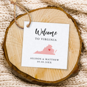 Any Colour Virginia Wedding Welcome Bag Favour Tags