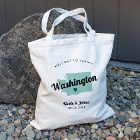 Any Colour Washington State Map Wedding Welcome Ba