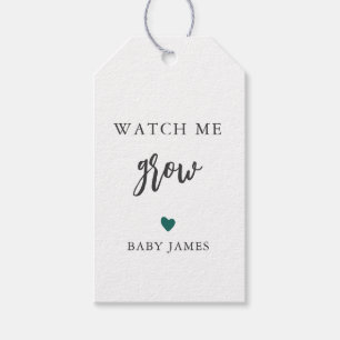 Any Colour Watch Me Grow, Plant Baby Shower Tag, Gift Tags
