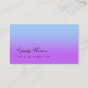 Any Colour with Blue Gradient Business Card