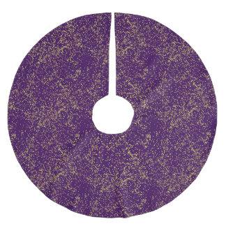 Any Colour with Gold Confetti Overlay Brushed Polyester Tree Skirt