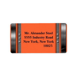 Any Colour With Metal Border With Bolts Labels