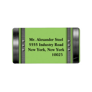 Any Colour With Metal Border With Bolts Labels