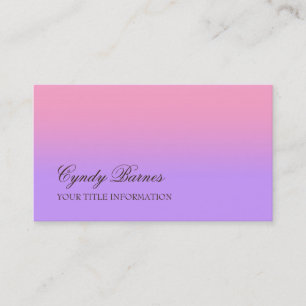 Any Colour with Pink Gradient Business Card