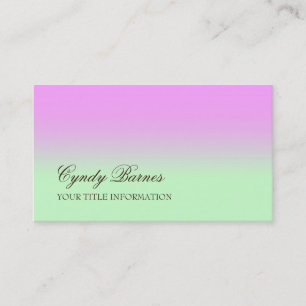 Any Colour with Pink Gradient Business Card