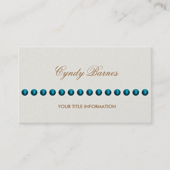 Any Colour with String of Pearls Business Card (Front)