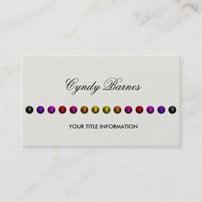 Any Colour with String of Pearls Business Card (Front)