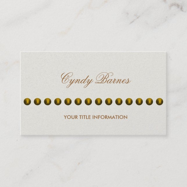 Any Colour with String of Pearls Business Card (Front)