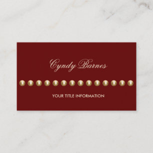 Any Colour with String of Pearls Business Card