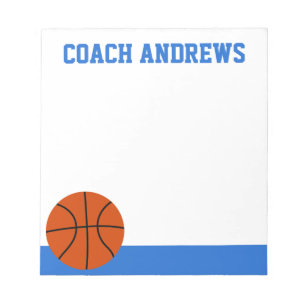 Any Colours Basketball Personalised Notepad