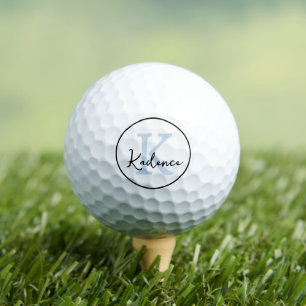 Any Colours Blue Cute Name Monogram Golf Balls