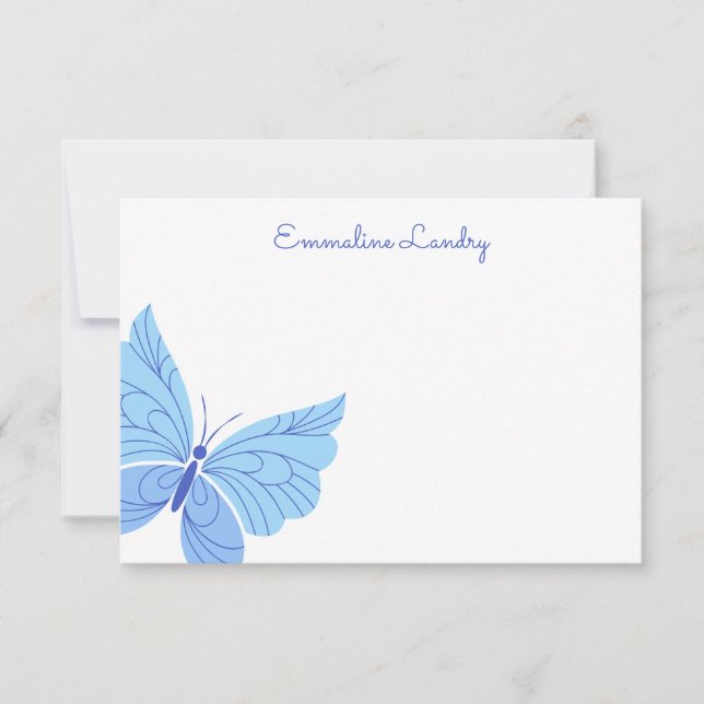Any Colours - Butterfly Personalised Note Cards (Front)