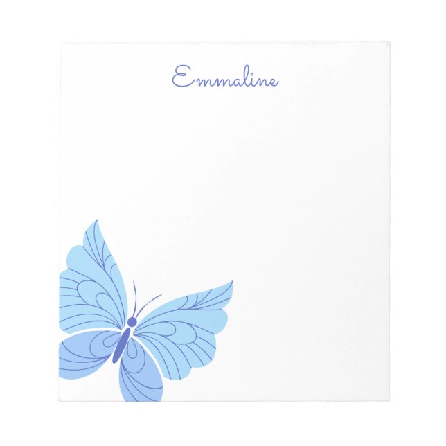 Any Colours - Butterfly Personalised Notepad (Front)