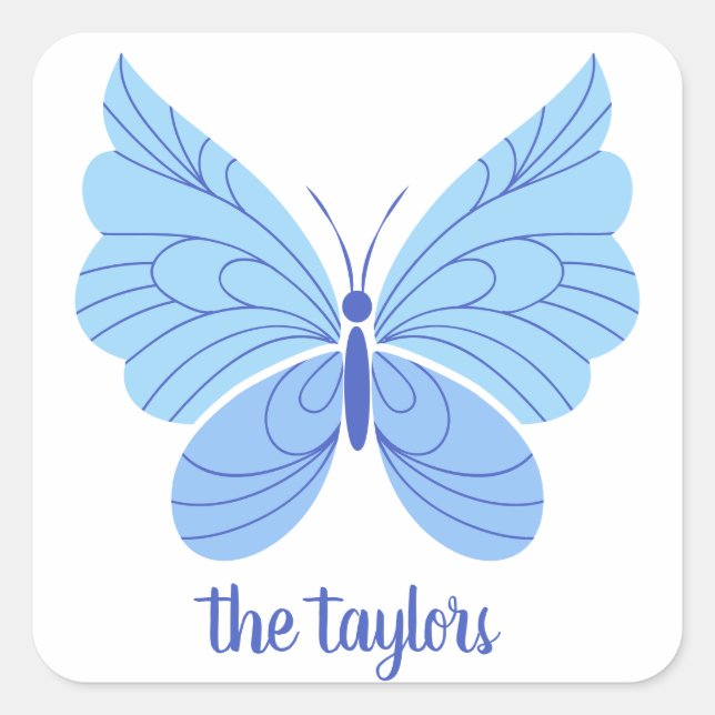 Any Colours - Butterfly Personalised Stickers (Front)