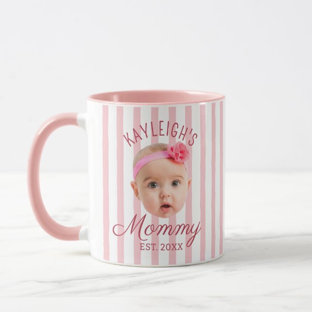 Any Colours Custom Face Photo Keepsake Mum Mummy Mug (Left)