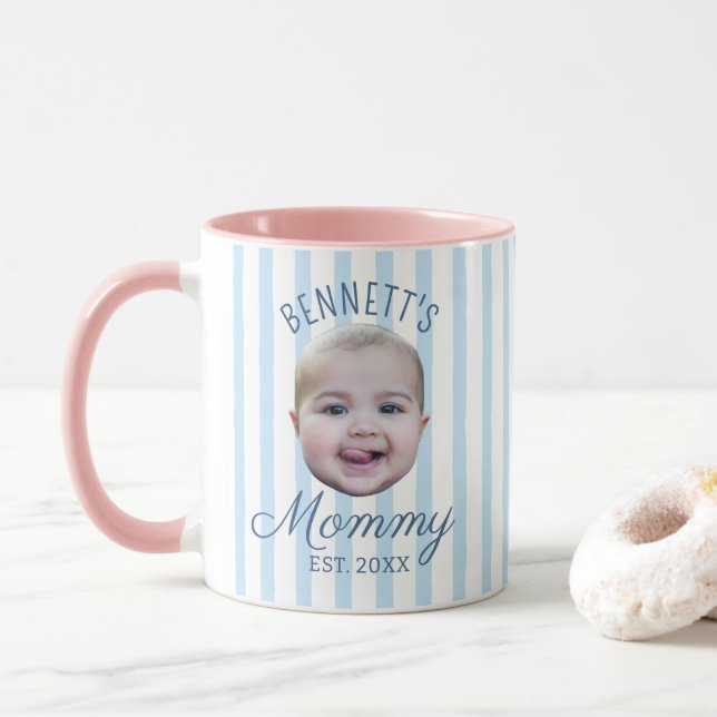 Any Colours Custom Face Photo Keepsake Mum Mummy Mug (With Donut)