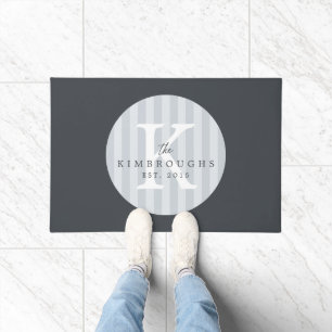 Any Colours Custom Name Year Family Monogram Doormat