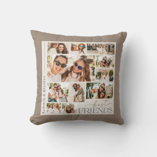 Any Colours Modern 11 Photo Collage Best Friends  Cushion