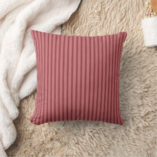 Any Colours Red Rustic Striped Pattern Cushion