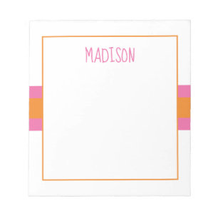 Any Colours - Ribbon Stripes Personalised Notepad