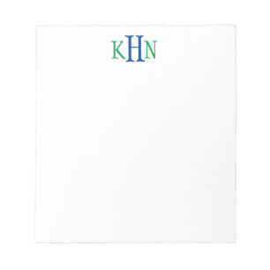 Any Colours - Simple Monogram Personalised Notepad