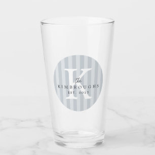 Any Colours Striped Circle Family Monogram Glass