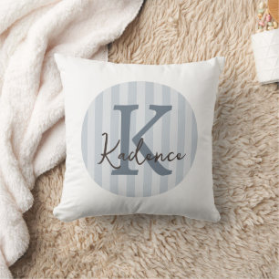 Any Colours Striped Circle Monogram Cushion