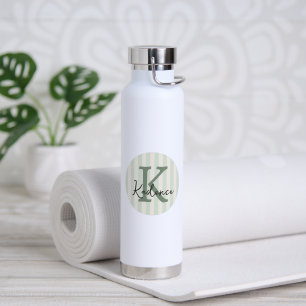Any Colours Striped Circle Monogram Water Bottle