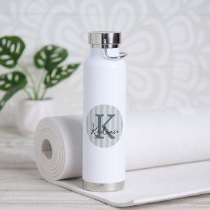Any Colours Striped Circle Monogram Water Bottle