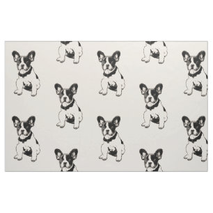 Any Custom Colour French Bulldog Puppy Graphic Fabric