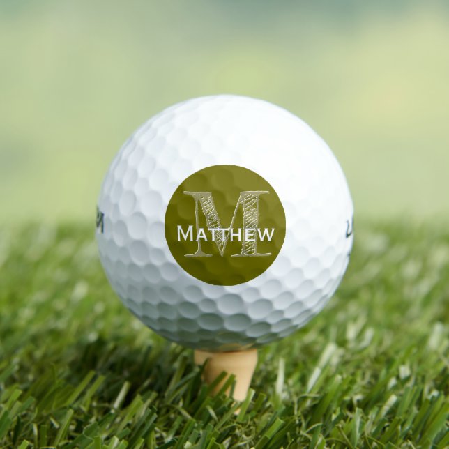Any Custom Colour Monogram Personalised Golf Ball (Insitu Tee)