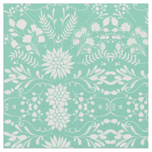 Any Custom Colour Rustic Floral Pattern Fabric