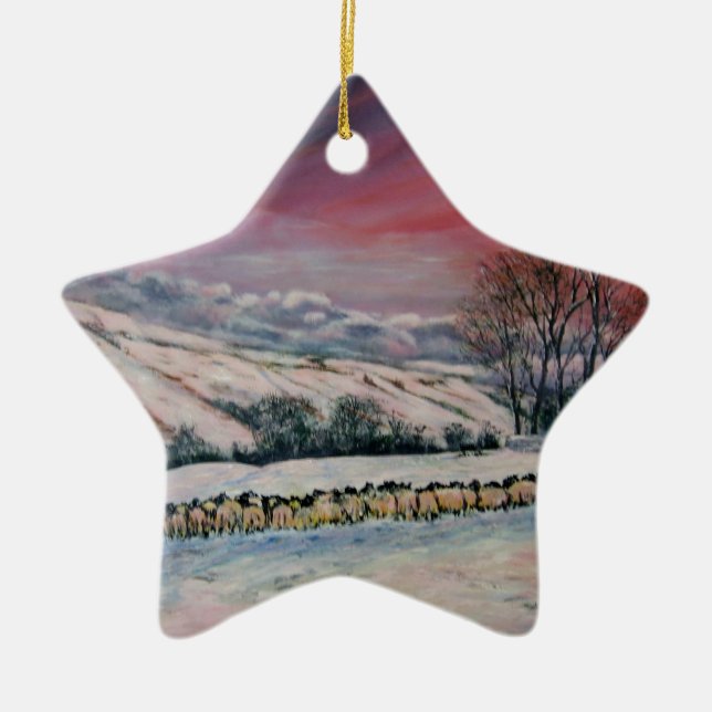 Any Dale in Yorkshire Ceramic Tree Decoration (Front)