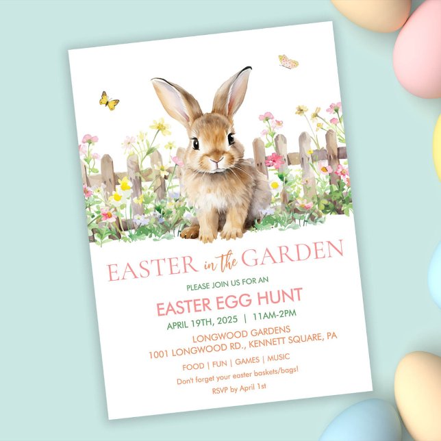 Any Event - Bunny Birthday Baby Shower Easter Egg  Invitation (Creator Uploaded)