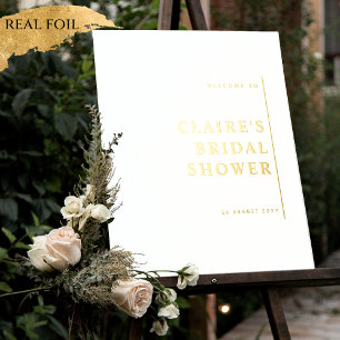 Any Event Elegant Modern Real Foil Welcome Sign
