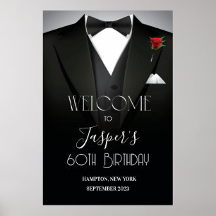 ANY EVENT - Mens Tuxedo Welcome Poster Sign
