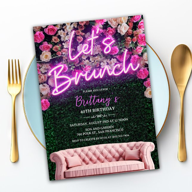 ANY EVENT - Neon Brunch Floral Invitation (Creator Uploaded)