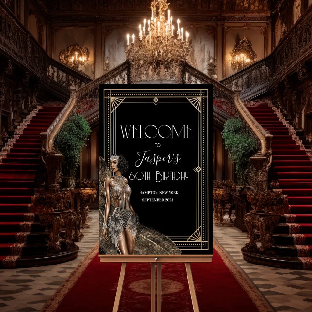 ANY EVENT - Roaring 20s Welcome Sign Poster Board (Creator Uploaded)