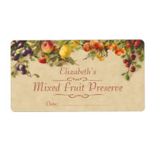 Any fruit Canning label