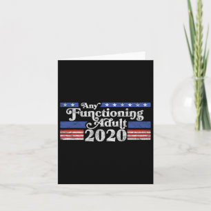 Any Functioning Adult 2020 Election Logo Anti-trum Card