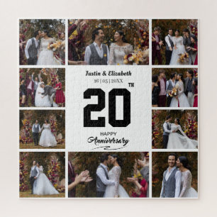 Any Happy Anniversary 10 Photo Collage Jigsaw Puzzle