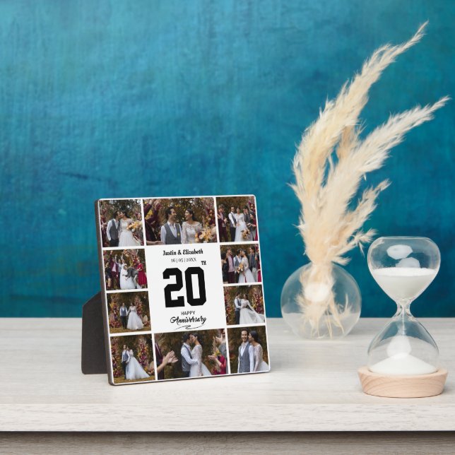 Any Happy Anniversary 10 Photo Collage Plaque (Insitu)