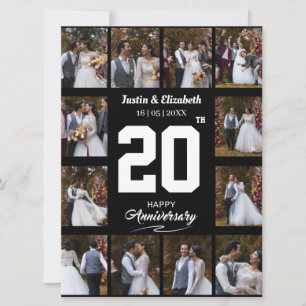 Any Happy Anniversary 12 Photo Collage Announcement