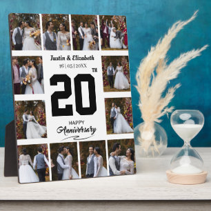 Any Happy Anniversary 12 Photo Collage Plaque