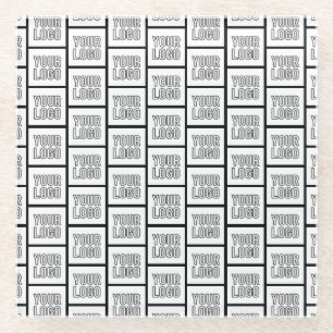 Any Logo or Image Repeating Pattern Glass Coaster