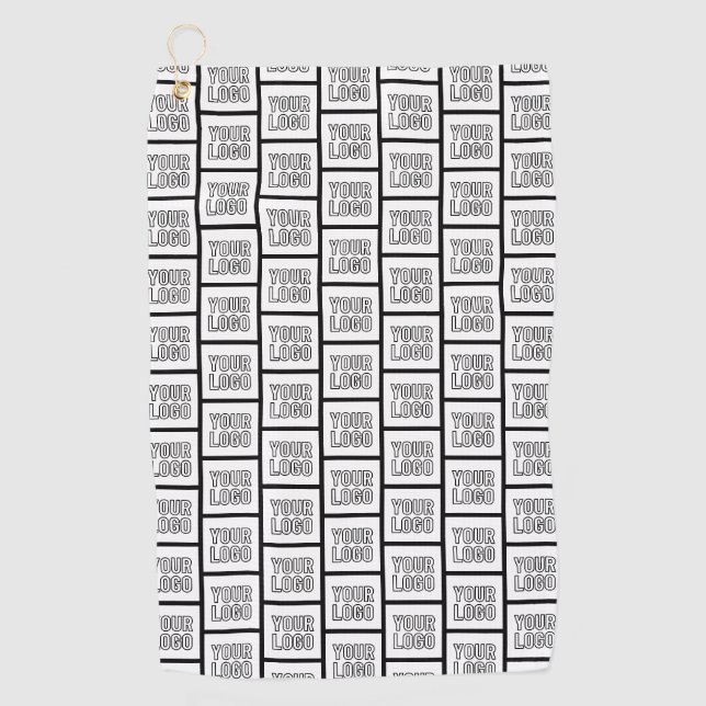 Any Logo or Image Repeating Pattern Golf Towel (Front)