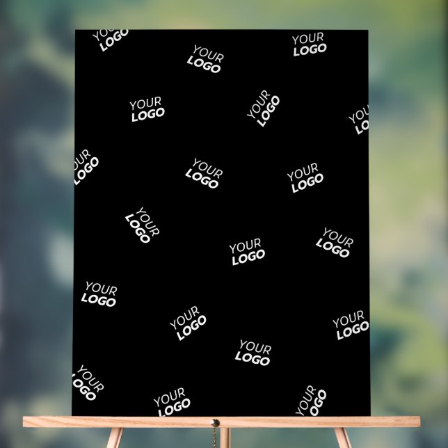 Any Logo or Uploaded Image | Scattered Pattern  Acrylic Sign (Neutral)