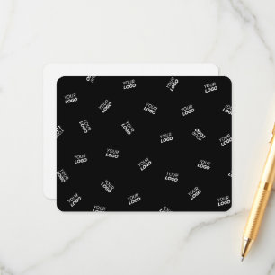 Any Logo or Uploaded Image   Scattered Pattern  Enclosure Card